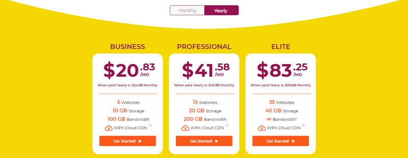 WPX Hosting Pricing