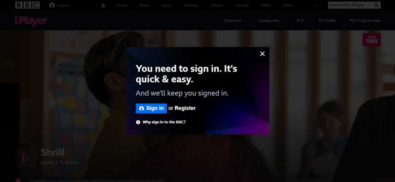 BBC iPlayer Login