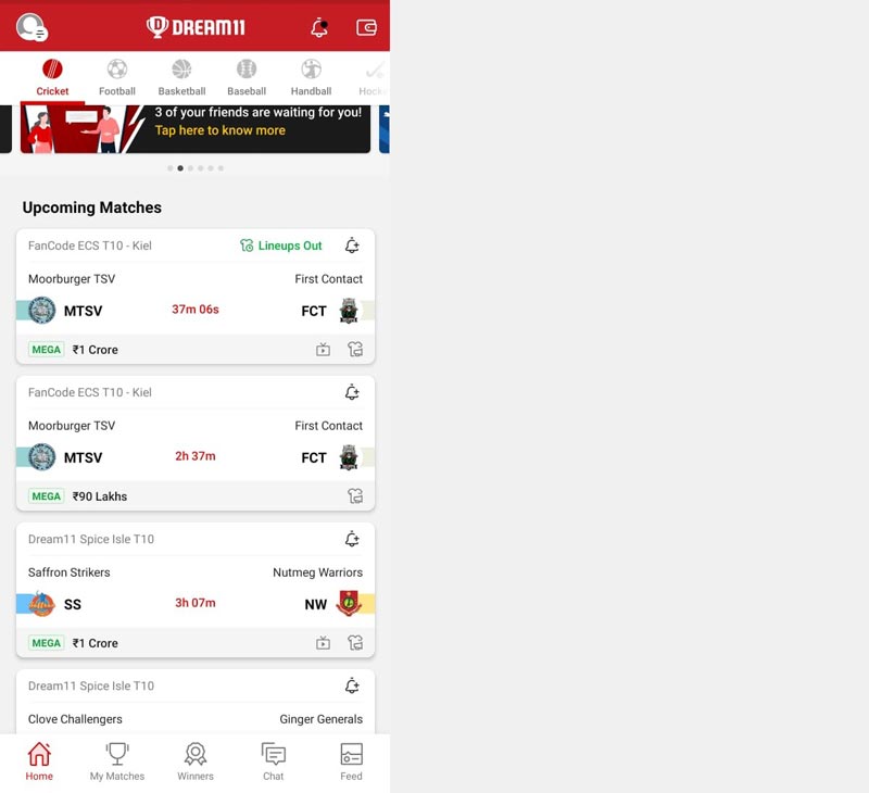 Choose Dream11 Game