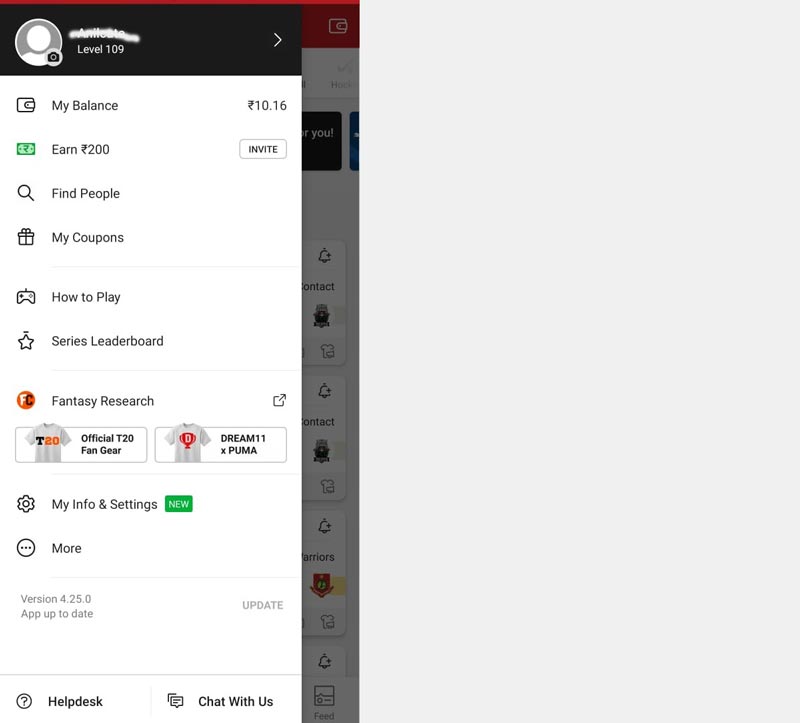 Dream11 Account