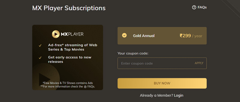 MX Player Plan
